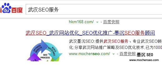 武汉SEO服务搜索结果列表